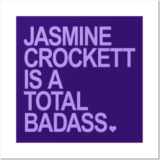 Jasmine Crockett is a total badass - lavender Posters and Art